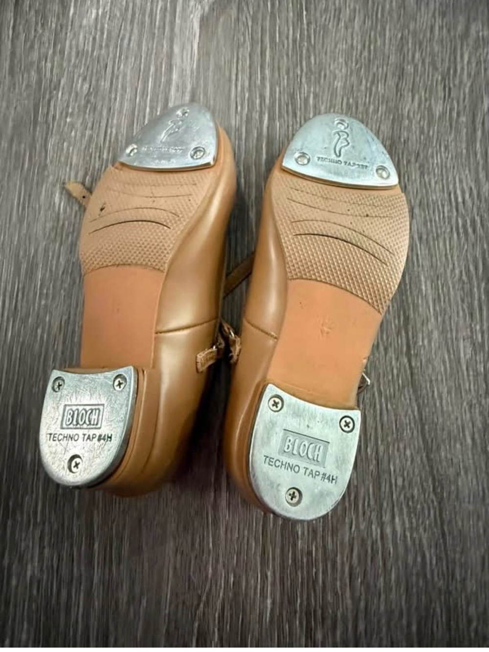Bloch Tan Mary Jane tap shoes size 12